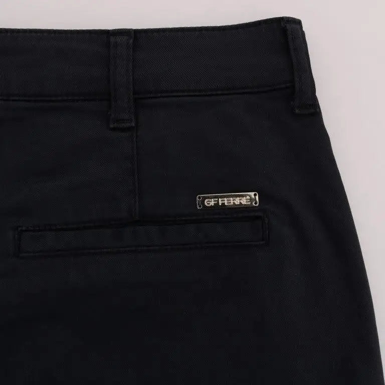 GF Ferre Blue Cotton Stretch Chinos Pants