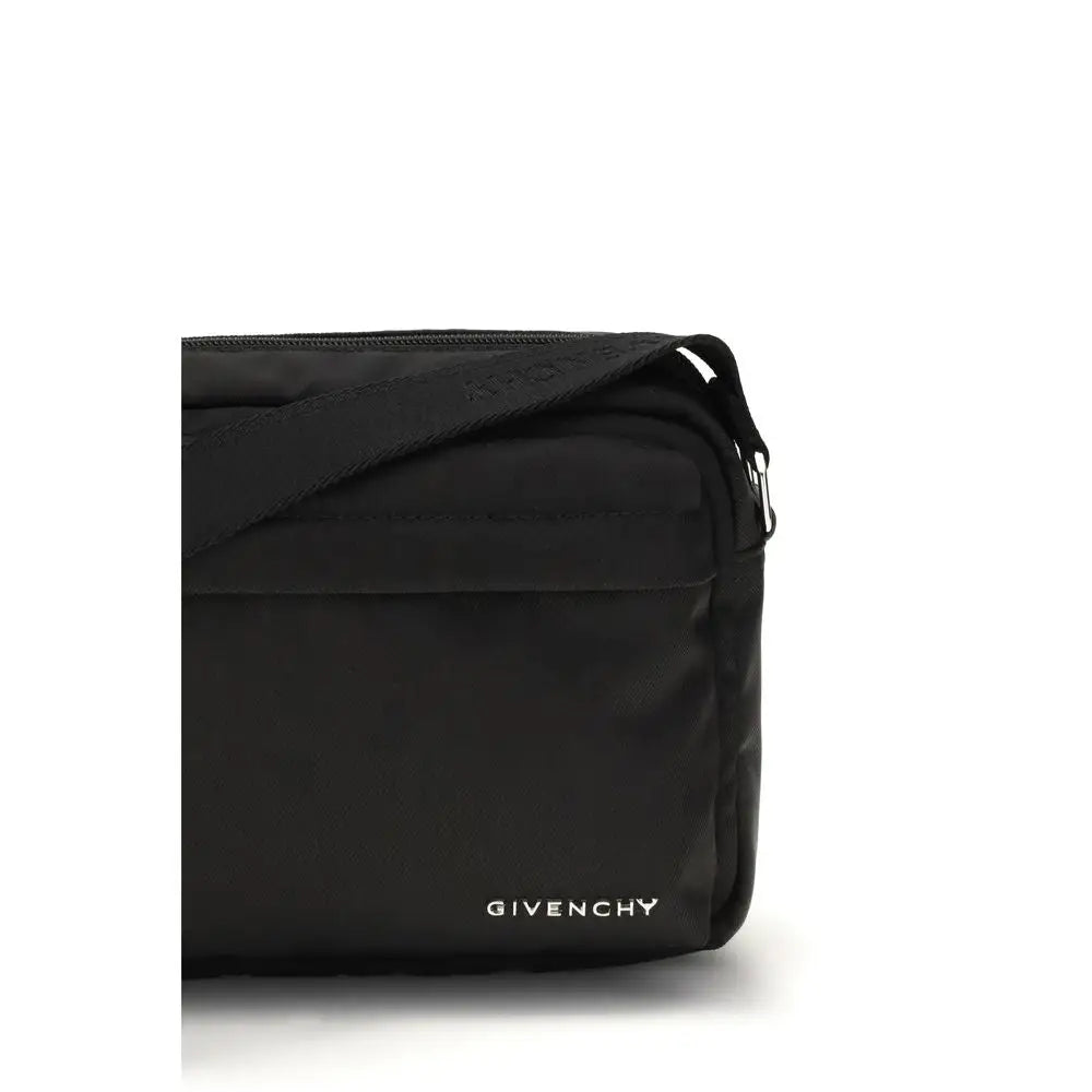 Givenchy sort skulder taske i sort polyamid med minimalistisk design