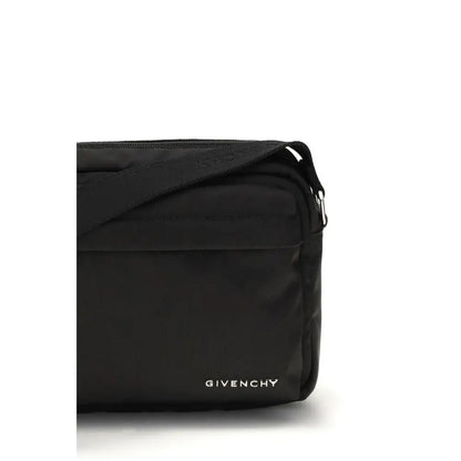 Givenchy sort skulder taske i sort polyamid med minimalistisk design