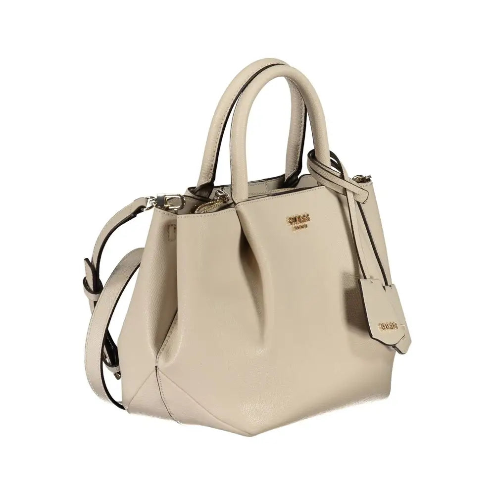 Guess Jeans Beige Polyethylene Handbag - Håndtasker