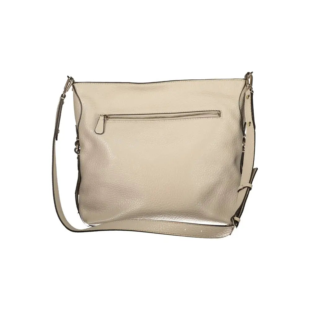 Guess Jeans beige læder crossbody taske, 100% originale brands