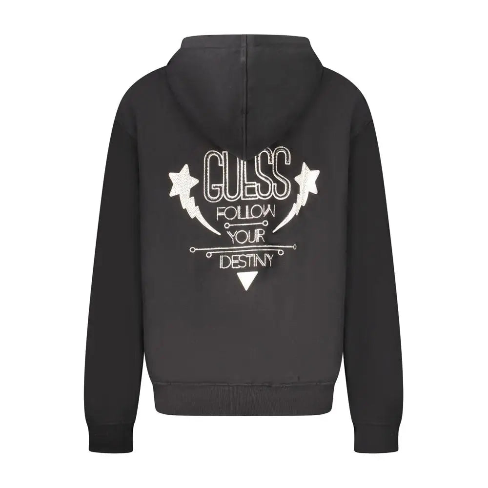 Guess jeans sort sort hvid broderet logo med stjerner og lyn