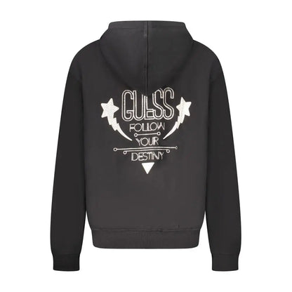 Guess jeans sort sort hvid broderet logo med stjerner og lyn