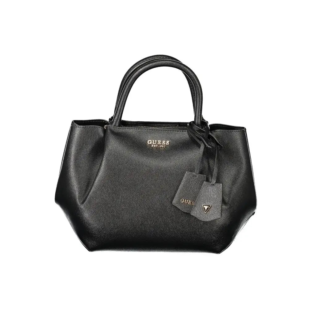 Guess Jeans Black Polyethylene Handbag - Håndtasker
