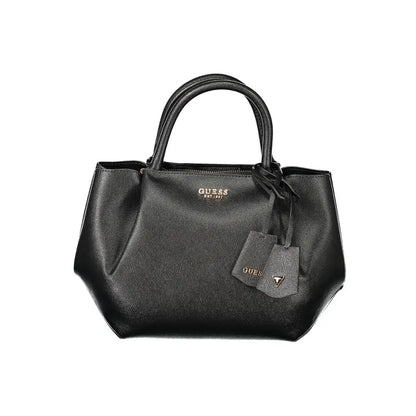 Guess Jeans Black Polyethylene Handbag - Håndtasker