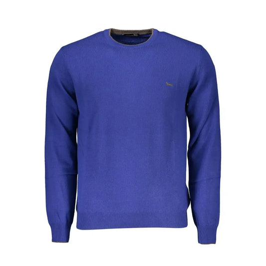 Harmont & Blaine royal blå crewneck sweater, 100% originale brands, spar 30-70%