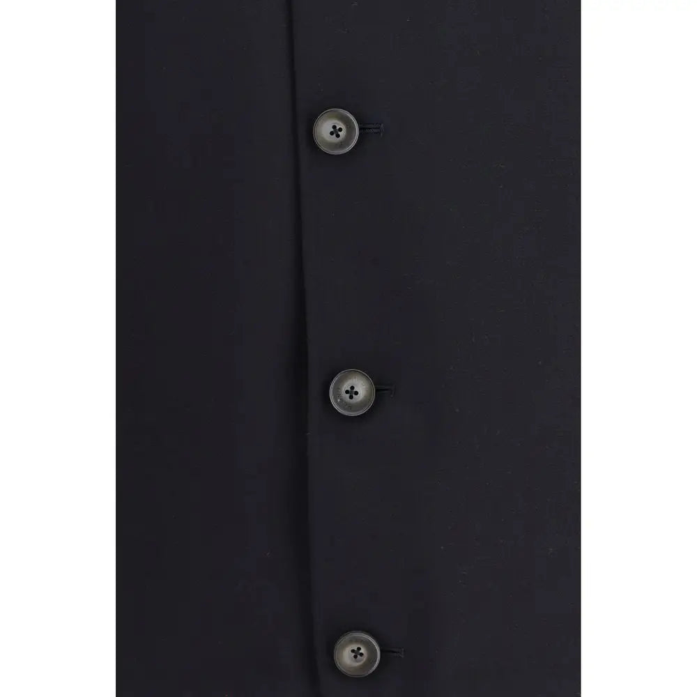 Sort Herno blå elastan jakke med sorte knapper, spar 30-70% på mode