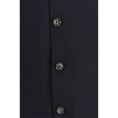 Sort Herno blå elastan jakke med sorte knapper, spar 30-70% på mode