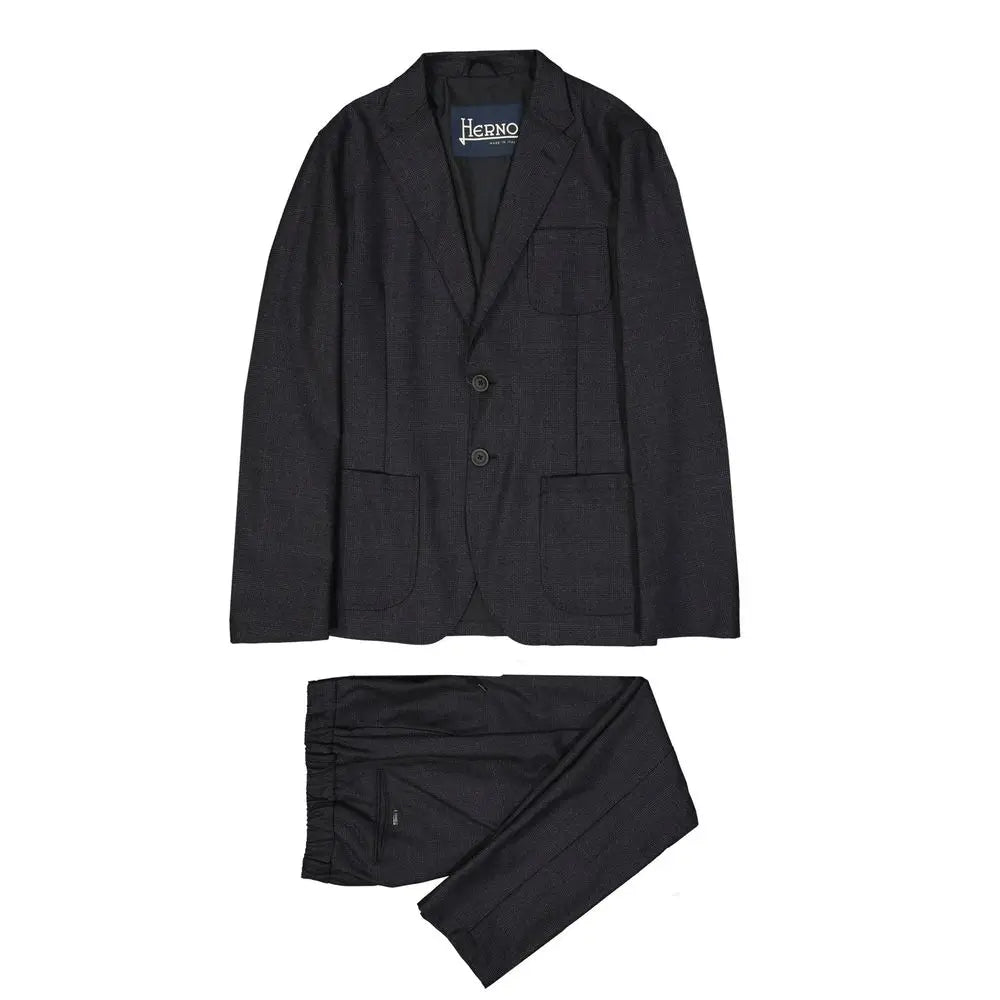 Herno Gray Wool Casual Pants - L - Bukser