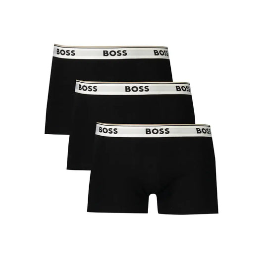 Hugo Boss Black bomuld herreboxershorts med sort logo
