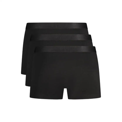 Hugo Boss sorte sorte shorts i sort bomuld med glat design og elastik