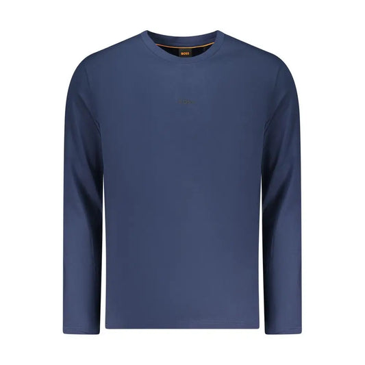Hugo Boss Blue organisk bomuld herre T-shirt i marineblå med broderet logo