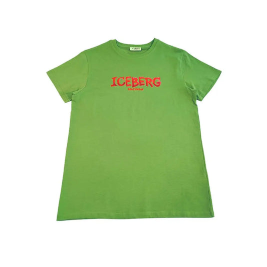 Iceberg Green Cotton Men T-Shirt