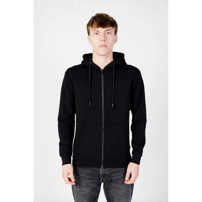 Jack Jones Black Polyester Hoody