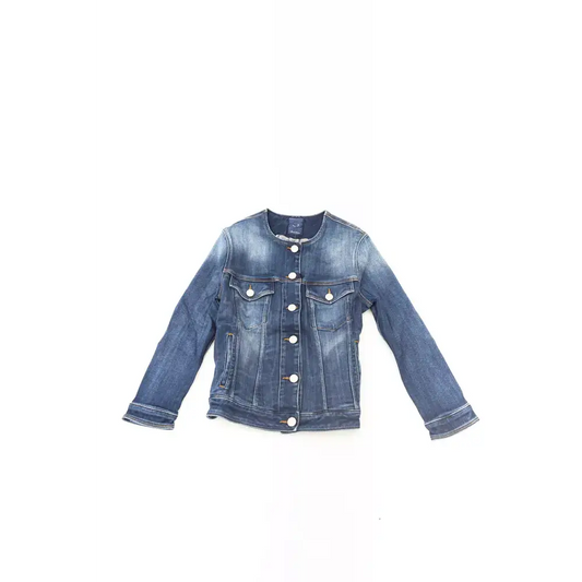 Jacob Cohen Blue Cotton Women Jacket - Jakke