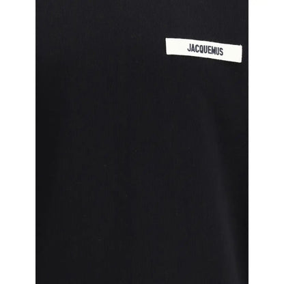 Jacquemus sort bomuldssweatshirt med minimalistisk hvidt label