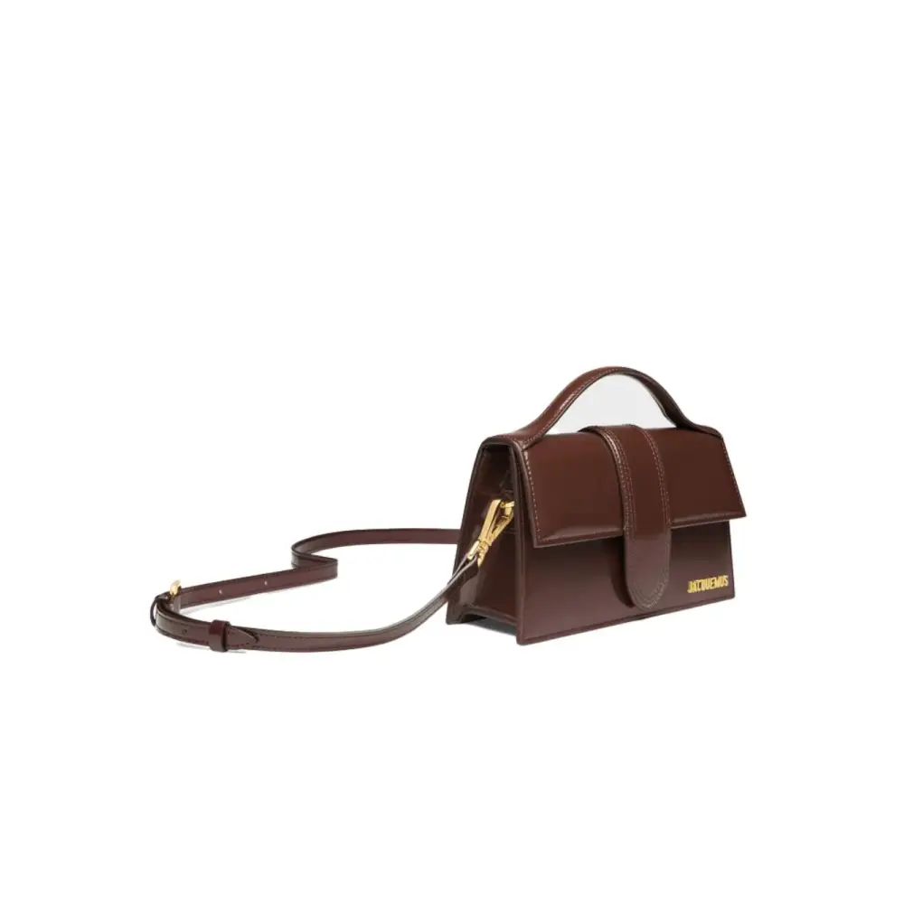 Jacquemus Le Grand Bambino håndtaske i brun læder