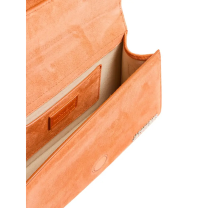 Tan suede Jacquemus Terracotta Leather Le Grand Bambino Handbag with minimalist design and subtle stitching
