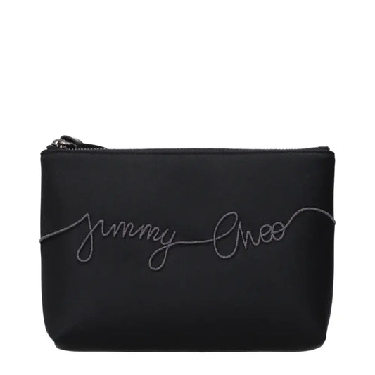 Jimmy Choo Black Satin Clutch Bag - Clutch tasker
