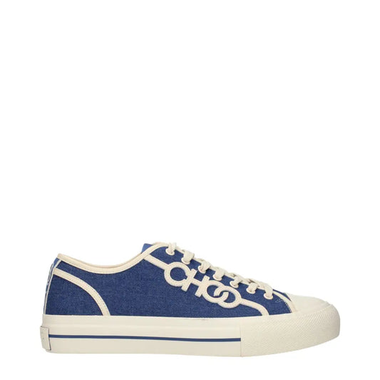 Jimmy Choo Blue Fabric Low Top Sneakers - Sneakers