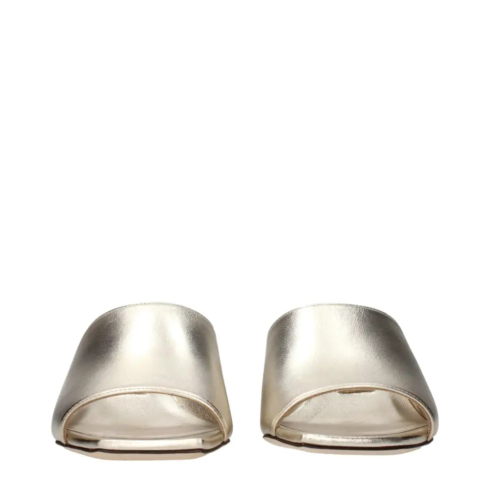 Jimmy Choo Gold Leather Platform Sandals - Sandaler