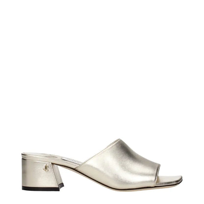 Jimmy Choo Gold Leather Platform Sandals - Sandaler