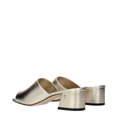 Jimmy Choo Gold Leather Platform Sandals - Sandaler