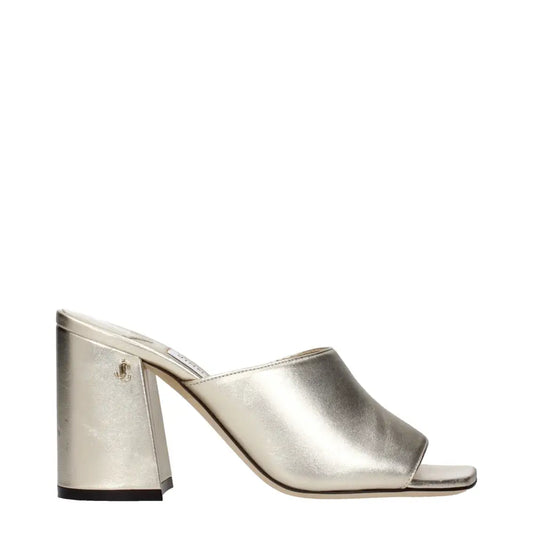 Jimmy Choo Gold Leather Platform Sandals - Sandaler