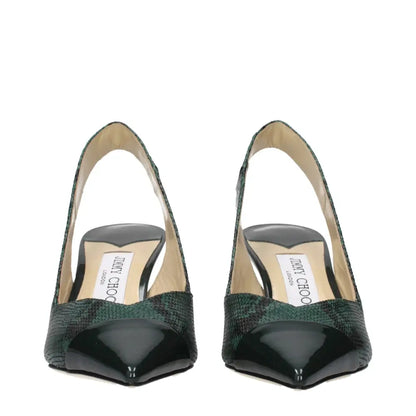 Jimmy Choo Green Leather High Heel Pumps - Højhælede sko