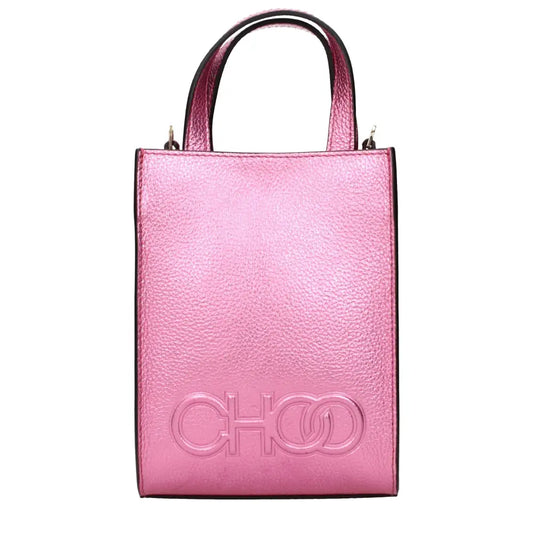 Jimmy Choo Pink Leather Handbag - Håndtasker