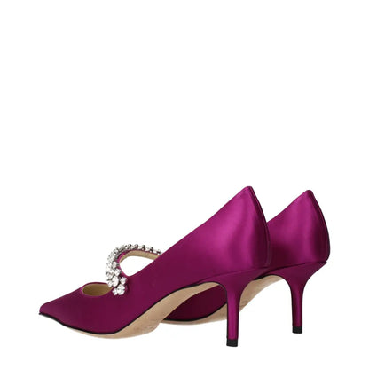 Jimmy Choo Pink Satin Mid Heel Pumps - Højhælede sko
