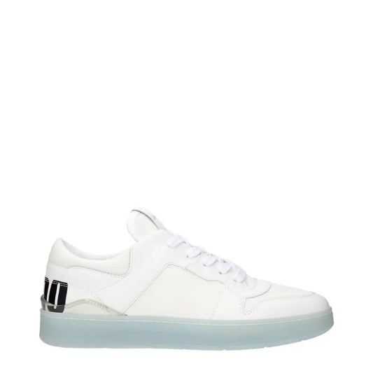 Jimmy Choo White Leather Low Top Sneakers - Sneakers