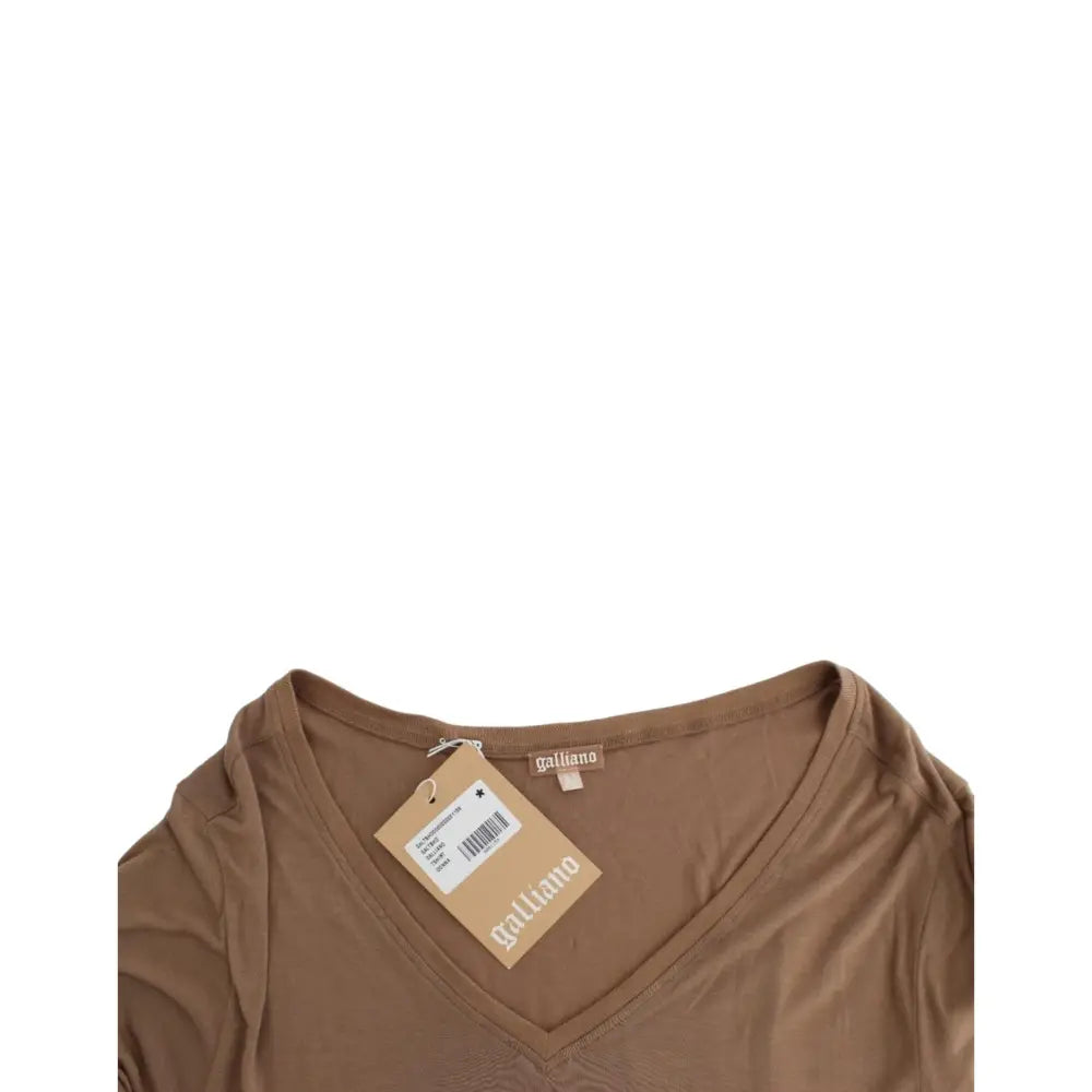 John Galliano Brown shortsleeved top