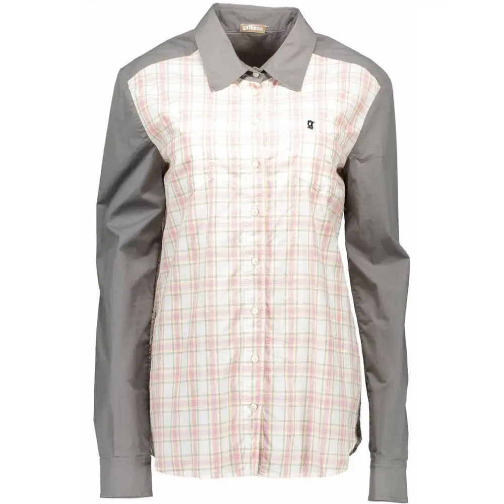 John Galliano Gray Cotton Shirt - 40 - Skjorte