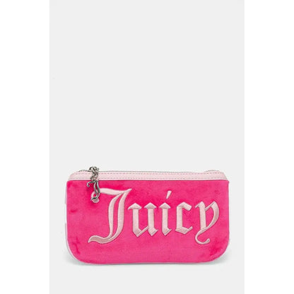 Lyserød Juicy Couture skulder taske med pink velour pose og logo