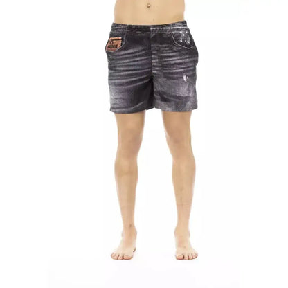 Just Cavalli Black Polyester Men's Swimwear Short