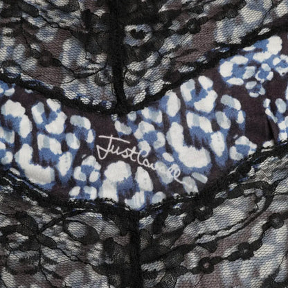 Just Cavalli Blue Floral Lace Long Sleeves Top Underwear Blouse