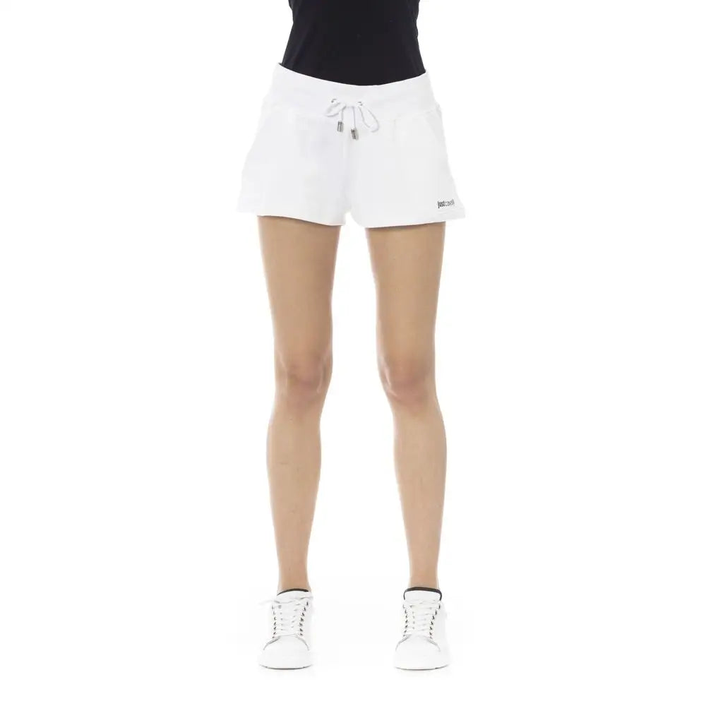 Just Cavalli White Cotton Women's Sweat Shorts