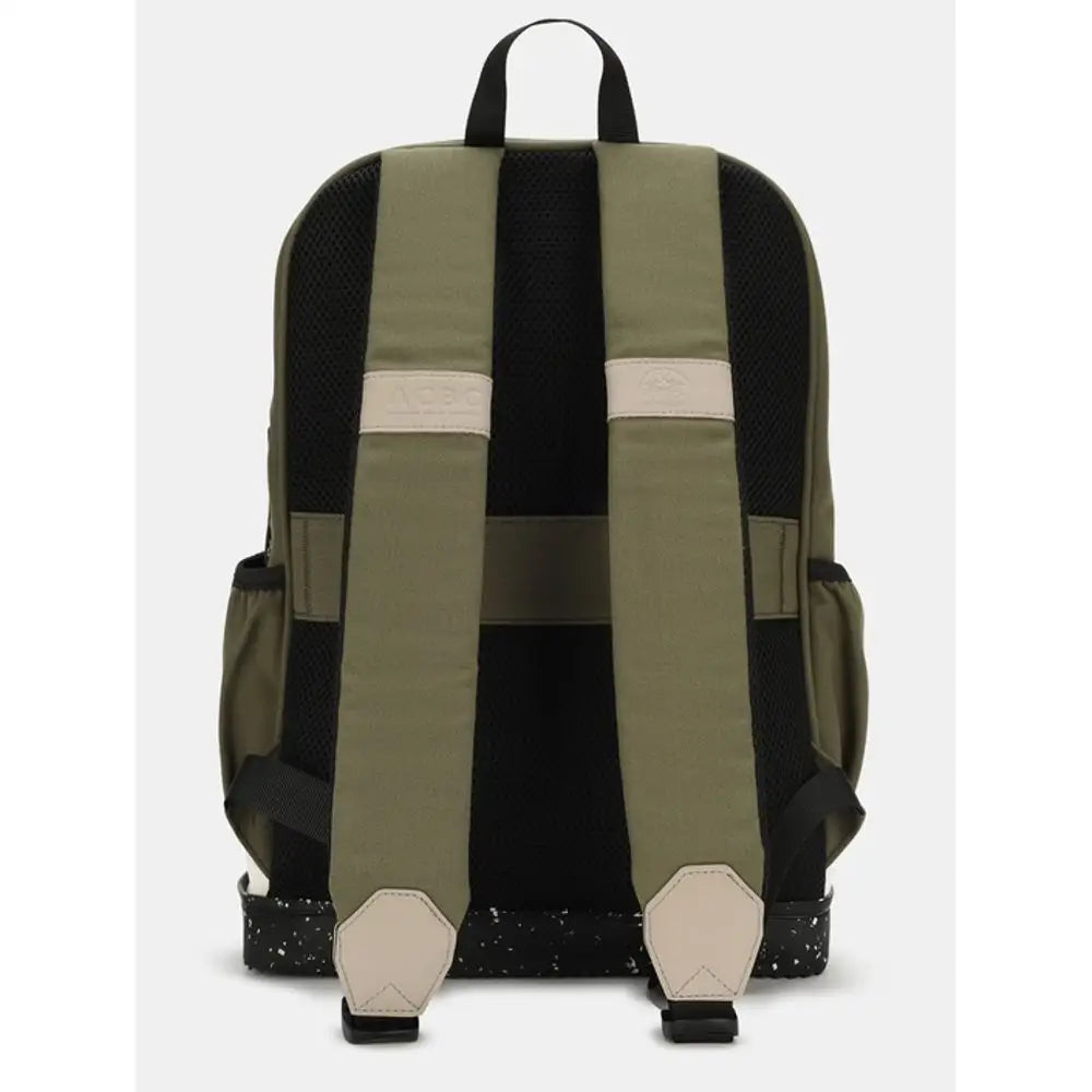 La Martina bicolor canvas backpack i olivgrøn og sort med meshryg