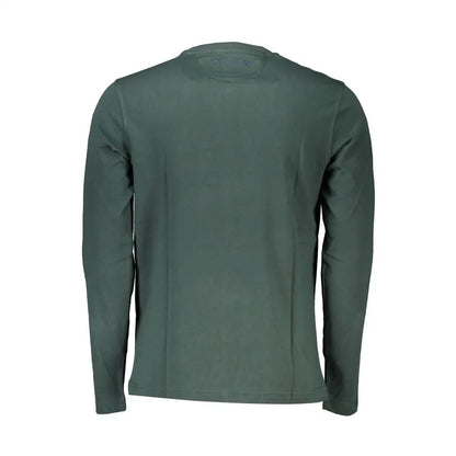 Elegant crew neck green La Martina t-shirt med broderi