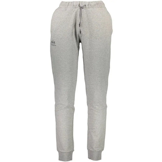 La Martina grå bomuld pant med heathered design og logo