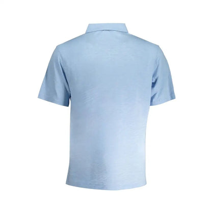 La Martina light blue cotton polo shirt med klassisk krave