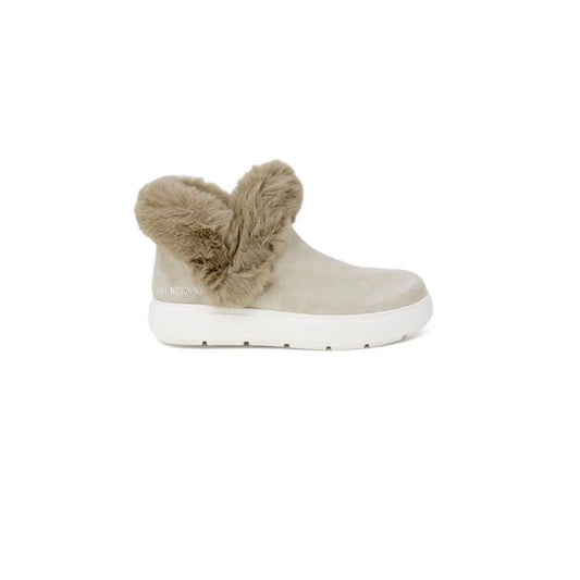 Love Moschino Beige Leather Chunky Sneakers - Sneakers