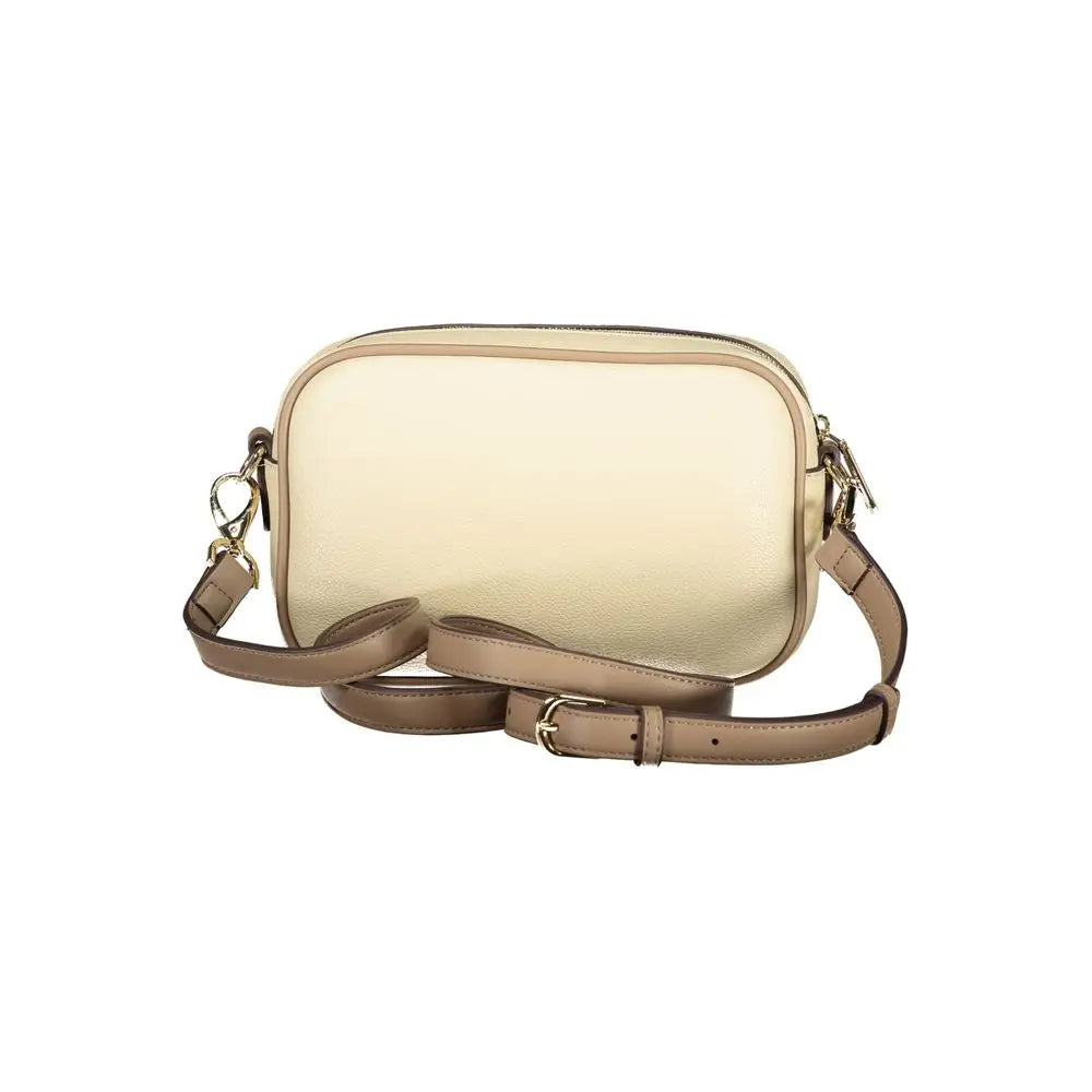 Mario Valentino beige polyurethane crossbody taske i cremfarvet