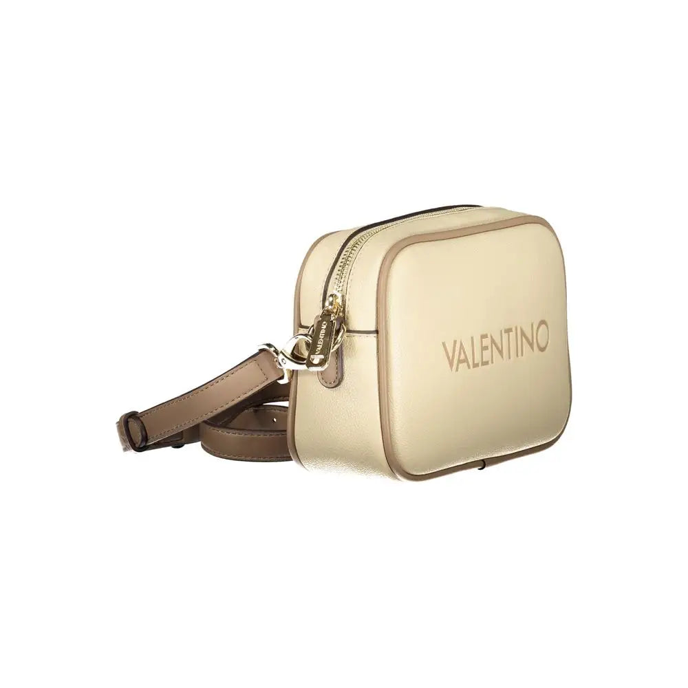 Mario Valentino beige polyurethane crossbody taske med guld hardware