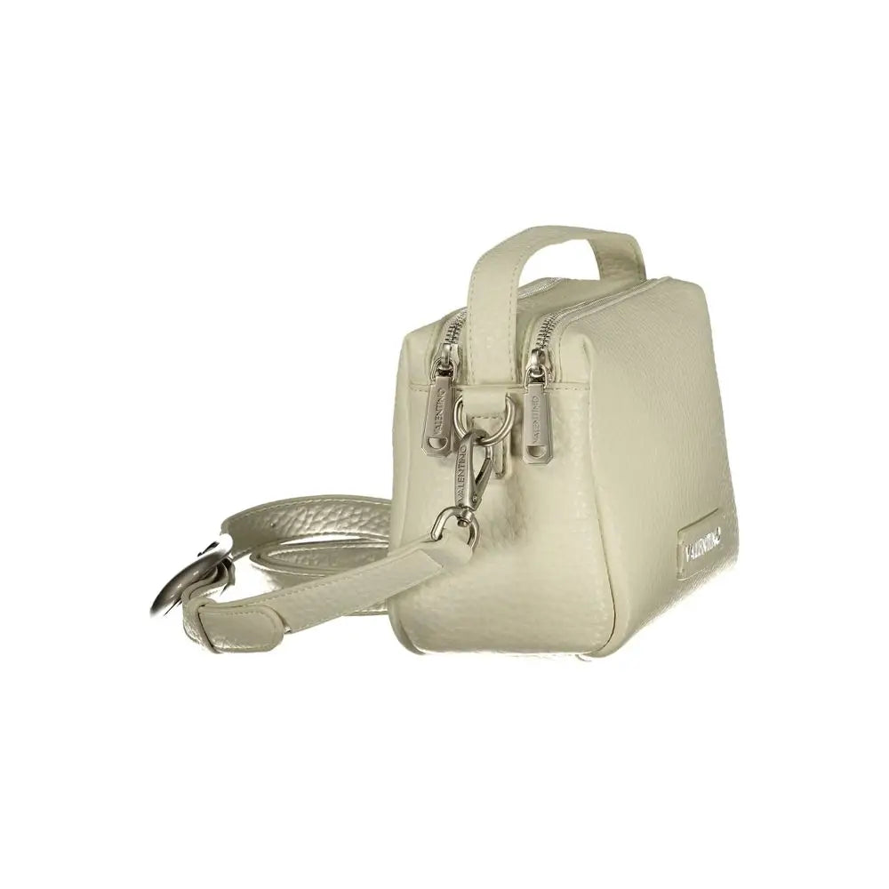 Mario Valentino Bianco polyurethane crossbody bag in cream leather