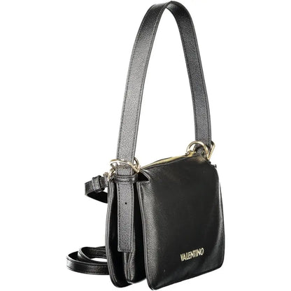 Mario Valentino black polyethylene crossbody bag with gold hardware