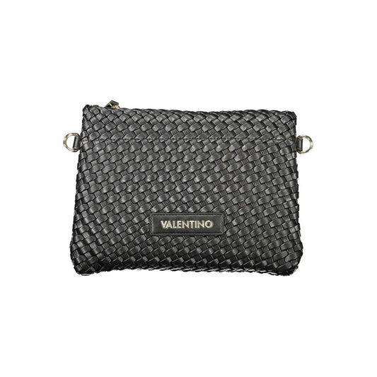 Mario Valentino sort Mario Valentino black clutch med sort vævet læder