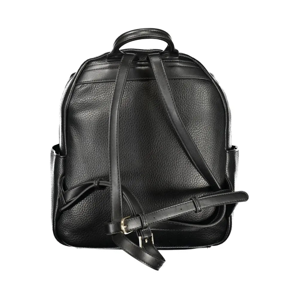 Mario Valentino Black Polyurethane Women Backpack