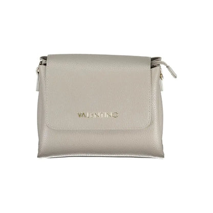 Sleek Mario Valentino grigio crossbody bag in light gray polyurethane leather